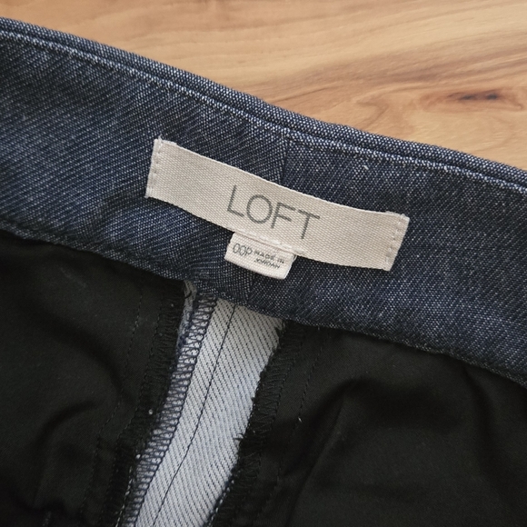 00P LOFT The Skinny Dark Blue Denim Business Pants - Picture 4 of 7